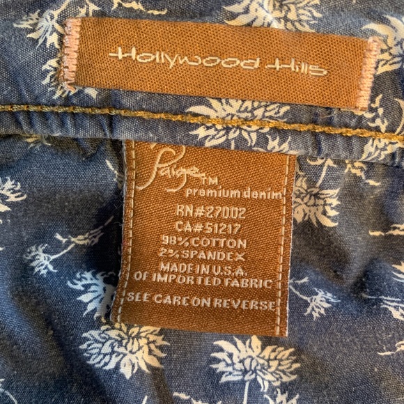 Paige Hollywood Hills Flare Leg Light Wash Jeans Size 29 - Picture 8 of 9